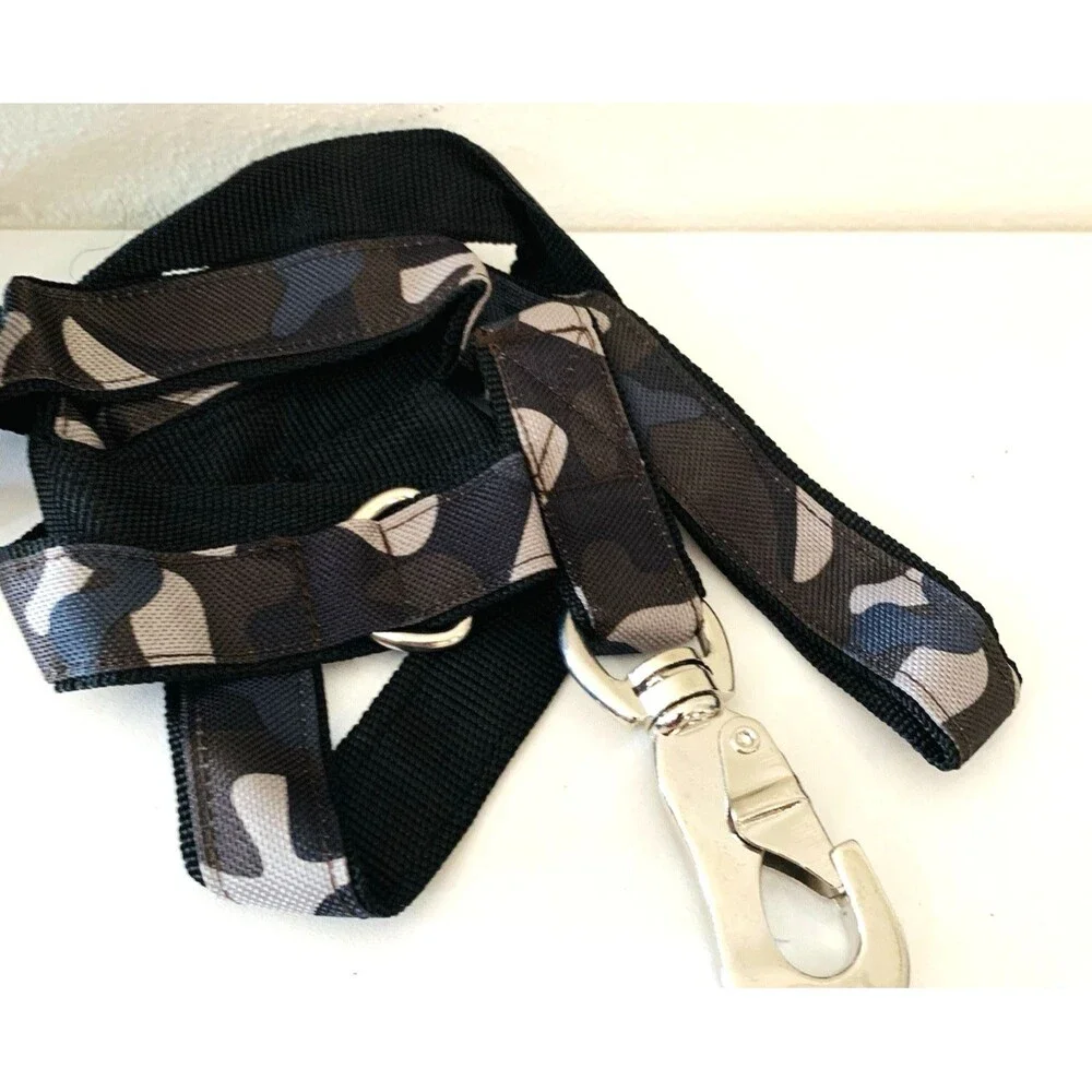 Avon Pet Durable Leash & Matching Walker Bag Army Green/Silver Hardware New